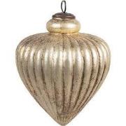 Clayre & Eef Kerstbal Goudkleurig Glas
