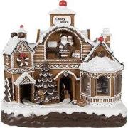 Clayre & Eef Kerstdecoratie met LED-verlichting en muziek Bruin Kunsts...