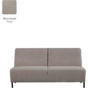 LABEL51 Bank Nero - Taupe - Micro Suede - 2,5-Zits Zonder Arm
