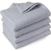 DoubleDry Handdoekenset - Popcorn Weave - 4 Stuks - 70x140 cm - 100% K...