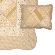 Clayre & Eef Bedsprei Groen Beige Polyester