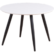 Bruno ronde kindertafel wit – met zwarte poten - Ø 60 cm