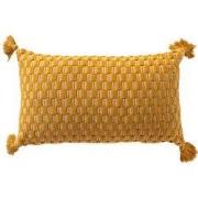 Dutch Decor DAIMY - sierkussen 30x50 cm - met kwastjes - Rattan - geel...