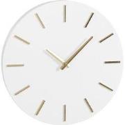 Mica Decorations Brixen Klok - 35x35x4 cm - Aluminium - Wit