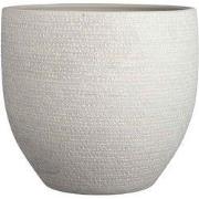 Mica Decorations carrie ronde bloempot lichtgrijs maat in cm: 32 x 35