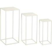 Mica Decorations Bijzettafel Quinty - 30x30x70 cm - Ijzer - Gebroken W...