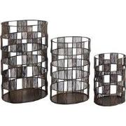 PTMD Stenn Windlicht - 31x23x51 cm - Ijzer - Messing