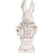 Clayre & Eef Decoratie Beeld Konijn Beige Steen