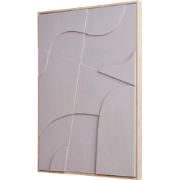 Femme reliëf wanddecoratie grijs - versie 2 - 70 x 50 cm