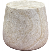 Dorus ronde fiberclay bijzettafel beige - Ø 47,5 x 41 cm