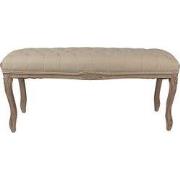 Clayre & Eef Bankje Bruin Beige Hout