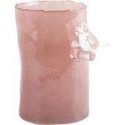 Vaas Bird On Branch - Zachtroze - 9.5x9.5x15cm