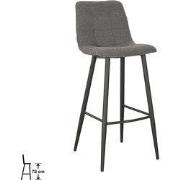 LABEL51 Barkruk Jelt - Grijs - Boucle - Hoog