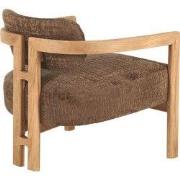 MUST Living Lounge chair Kelly natural,75x73x73 cm, luxor hazelnut