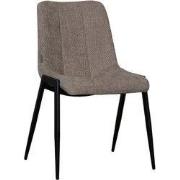 LABEL51 Eetkamerstoel Noor - Clay - Elite - Zwart Metalen Frame