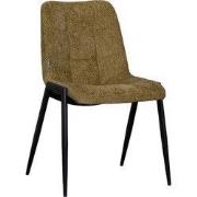 LABEL51 Eetkamerstoel Noor - Mustard - Elite - Zwart Metalen Frame