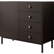 Meubella - Dressoir Norment - Zwart - 100 cm