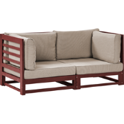 TRANI - Tuinbank 2-zits - Donkerrood - Acaciahout