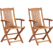 MAUI II - Tuinstoel set van 2 - Lichtbruin - Acaciahout