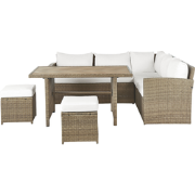 BARDI - Loungeset voor 5 - Wit - PE rotan