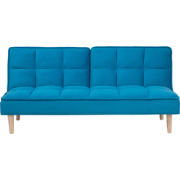 SILJAN  - Slaapbank 3-zits - Zeeblauw - Polyester