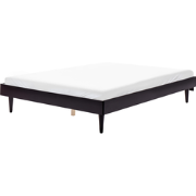 TOUCY - Tweepersoonsbed - Zwart - 160 x 200 cm - Rubberhout