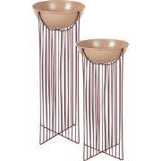 FICARIA - Bloempot set van 2 - Roze - Metaal