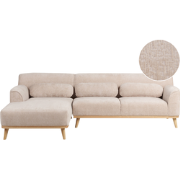 SIMOS - Hoekbank - Beige - Rechtszijdig - Chenille