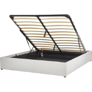 DINAN - Tweepersoonsbed - Lichtgrijs - 160 x 200 cm - Polyester
