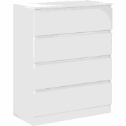 WINNIPEG - Ladekast 4 lades - Wit - Vezelplaat