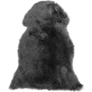 ULURU  - Schapenvel - Zwart - 65 x 110 cm - Schapenvacht