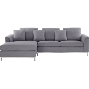 OSLO - Hoekbank - Lichtgrijs - Rechterzijde - 270 cm - Polyester