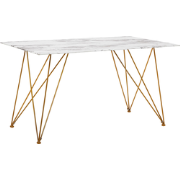 KENTON - Eettafel - Grijs - 80 x 140 cm - Veiligheidsglas