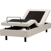 DUKE II - Eenpersoonsbed - Lichtbeige - 80 x 200 cm - Polyester