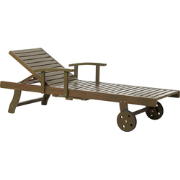 AMANTEA II - Ligstoel - Donkerbruin - Acaciahout