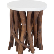 HOUMA - Bijzettafel - Wit - MDF