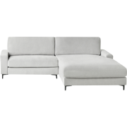 MALOY - Hoekbank - Lichtgrijs - Linkszijdig - Polyester