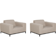 ROVIGO - Fauteuil - Zandbeige - Polyester