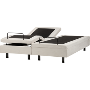 DUKE II - Tweepersoonsbed - Lichtbeige - 160 x 200 cm - Polyester