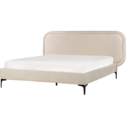 SUZETTE - Tweepersoonsbed - Lichtbeige - 160 x 200 cm - Polyester
