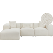 DOLVA - Hoekbank - Gebroken wit - Rechtszijdig - 294 cm - Bouclé