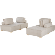 TIBRO - Modulaire sofa - Lichtbeige - Polyester