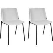 ESBON - Eetkamerstoel set van 2 - Lichtgrijs - Stof