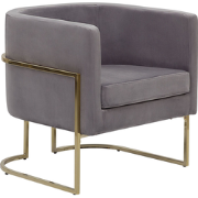 SIRKKA - Fauteuil - Donkergrijs - Fluweel