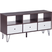 FOSTON  - TV-meubel - Donkere houtkleur - MDF