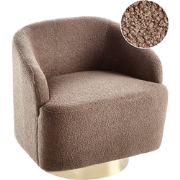 LAVIK - Fauteuil - Bruin - Bouclé