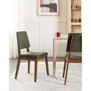 MERRILL - Eetkamerstoel set van 2 - Donkergroen - Hout