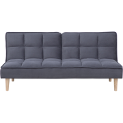 SILJAN  - Slaapbank 3-zits - Donkergrijs - Polyester