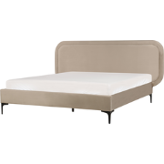 SUZETTE - Tweepersoonsbed - Taupe - 160 x 200 cm - Polyester