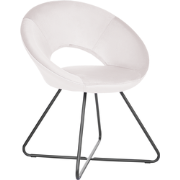 RACHEL - Fauteuil - Gebroken wit - Fluweel